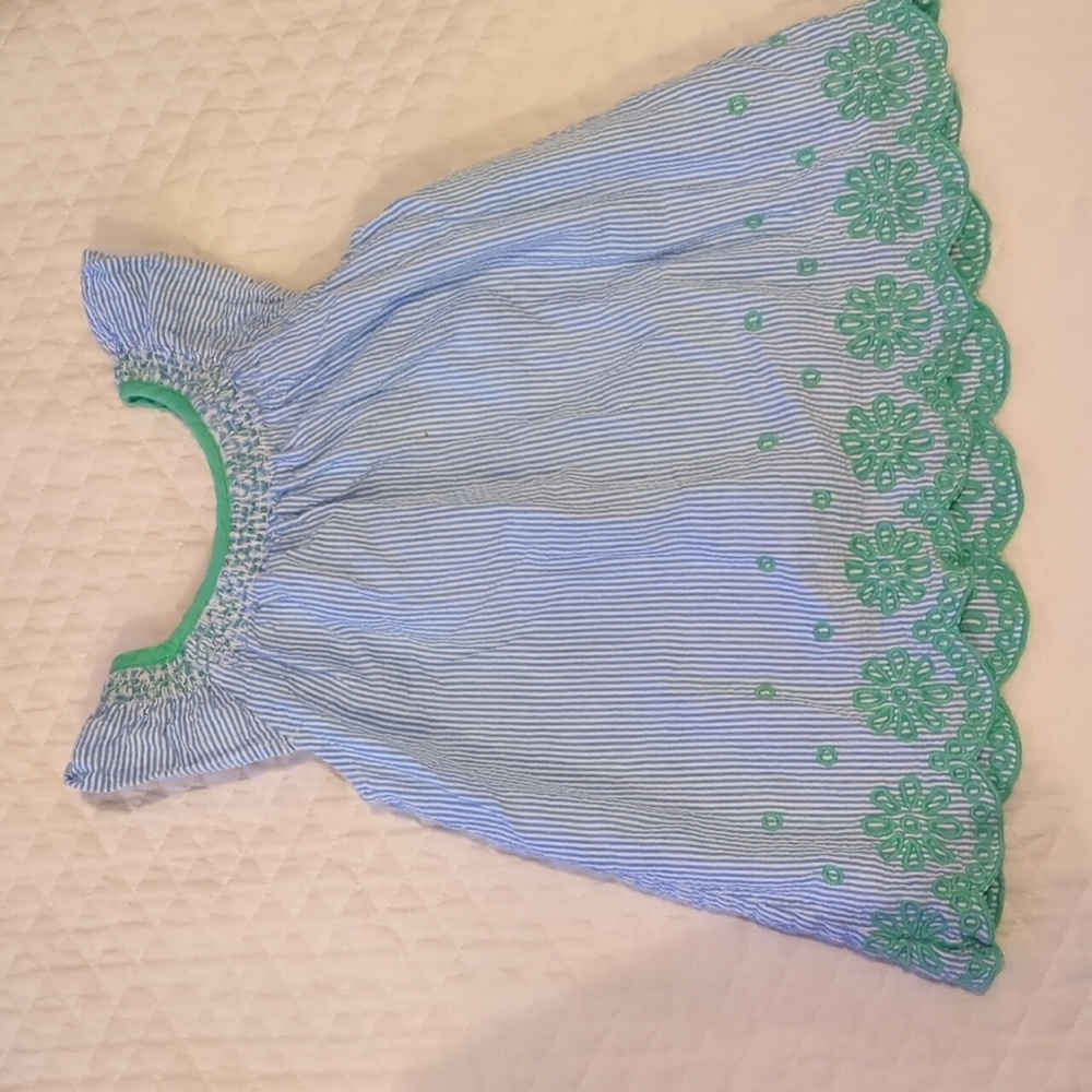 Mini Boden Striped Blue Summer Tunic Dress